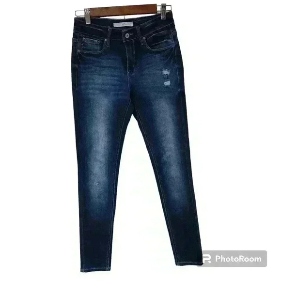 P5042 kancan estilo distressed skinny jeans - Picture 1 of 8